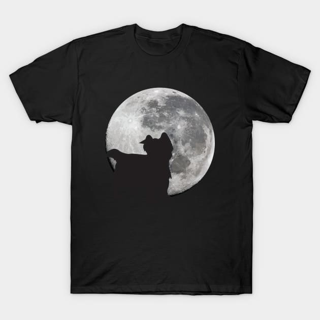 Howl at the Moon - Yorkie - Cute Halloween Dog Shirt T-Shirt by BKFMerch